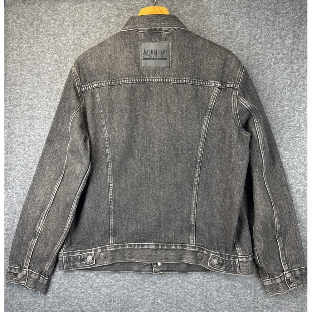 Levi's Trucker Jacket Mens L Black Jason Aldean Las Vegas Country Cowboy Rodeo - Picture 5 of 14